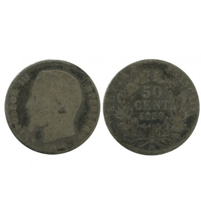 50 Centimes Napoleon III Tête Nue Second Empire