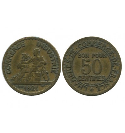 50 Centimes Chambre de Commerce Troisième République