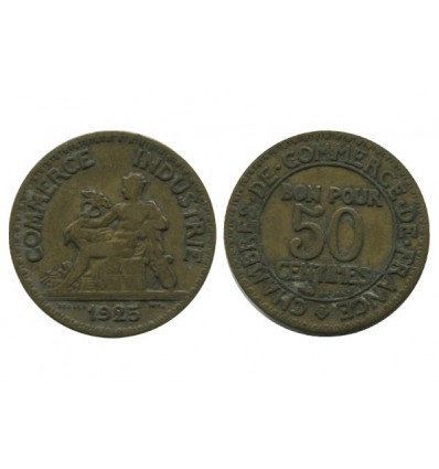 50 Centimes Chambre de Commerce Troisième République