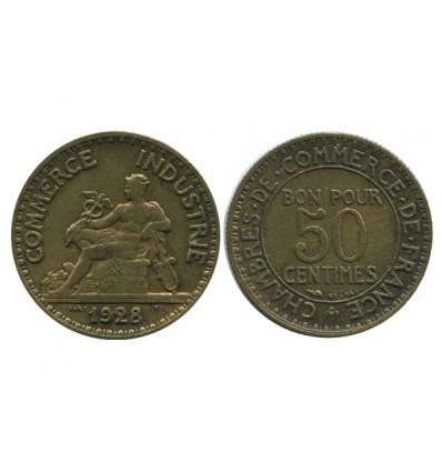 50 Centimes Chambre de Commerce Troisième République