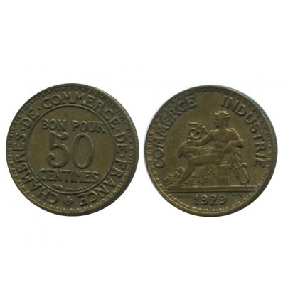 50 Centimes Chambre de Commerce Troisième République