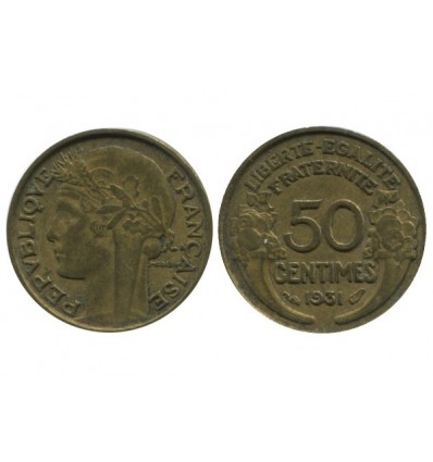50 Centimes Morlon Bronze Aluminium Variété Avec Raisin