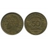 50 Centimes Morlon Bronze Aluminium Variété Avec Raisin