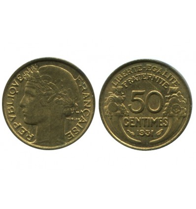 50 Centimes Morlon Bronze Aluminium Variété Sans Raisin