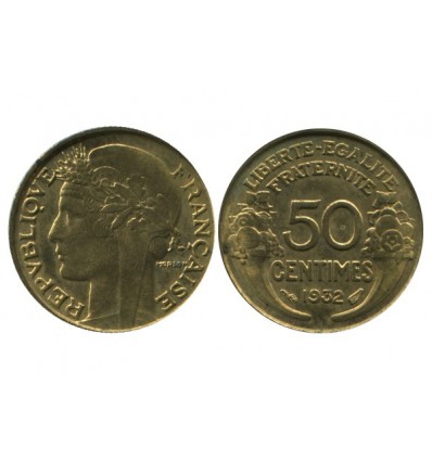 50 Centimes Morlon Bronze Aluminium Variété Avec Raisin