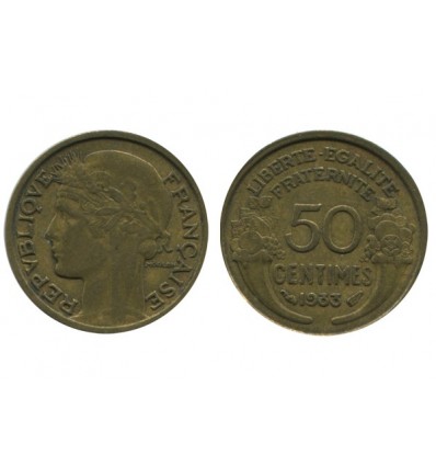 50 Centimes Morlon Bronze Aluminium Variété Sans Raisin