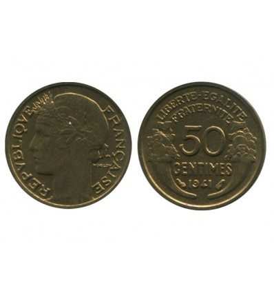 50 Centimes Morlon Bronze Aluminium Etat Français
