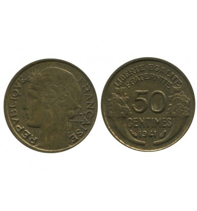 50 Centimes Morlon Bronze Aluminium Etat Français