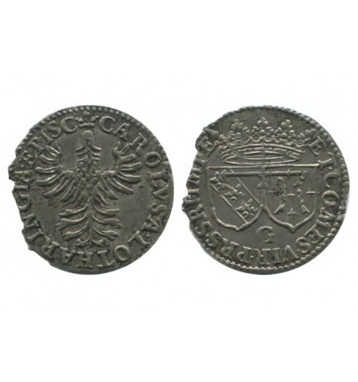 Double denier de Charles de Lorraine lorraine - évêché de verdun