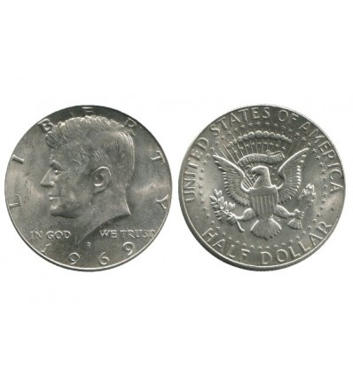 Etats Unis 1/2 dollars 1969 D