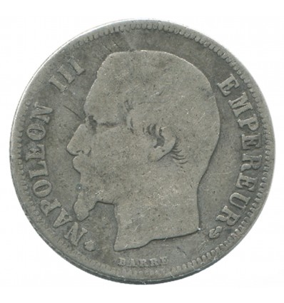 1 Franc Napoleon III Tête Nue Second Empire