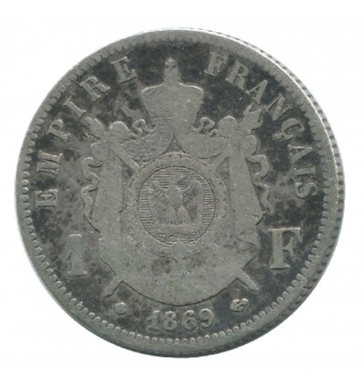 1 Franc Napoleon III Tête Laurée Second Empire