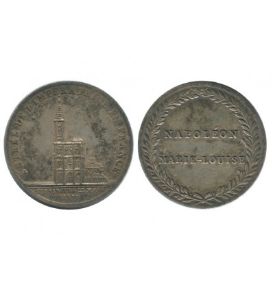 Médaille  Strasbourg - Entrée de l'Impératrice en France