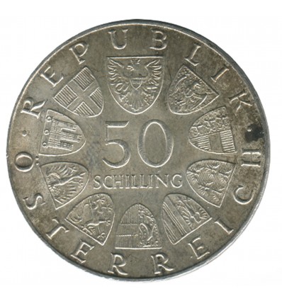 50 Schilling Autriche Argent