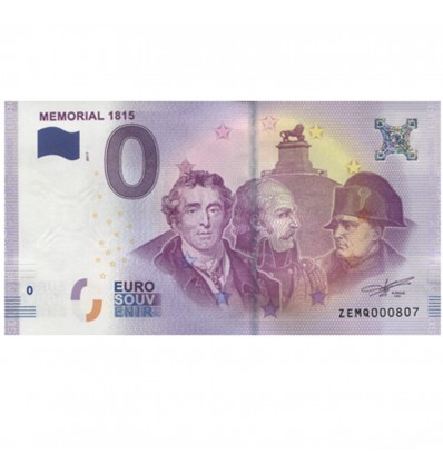 0 Euro Mémorial 1815 2017