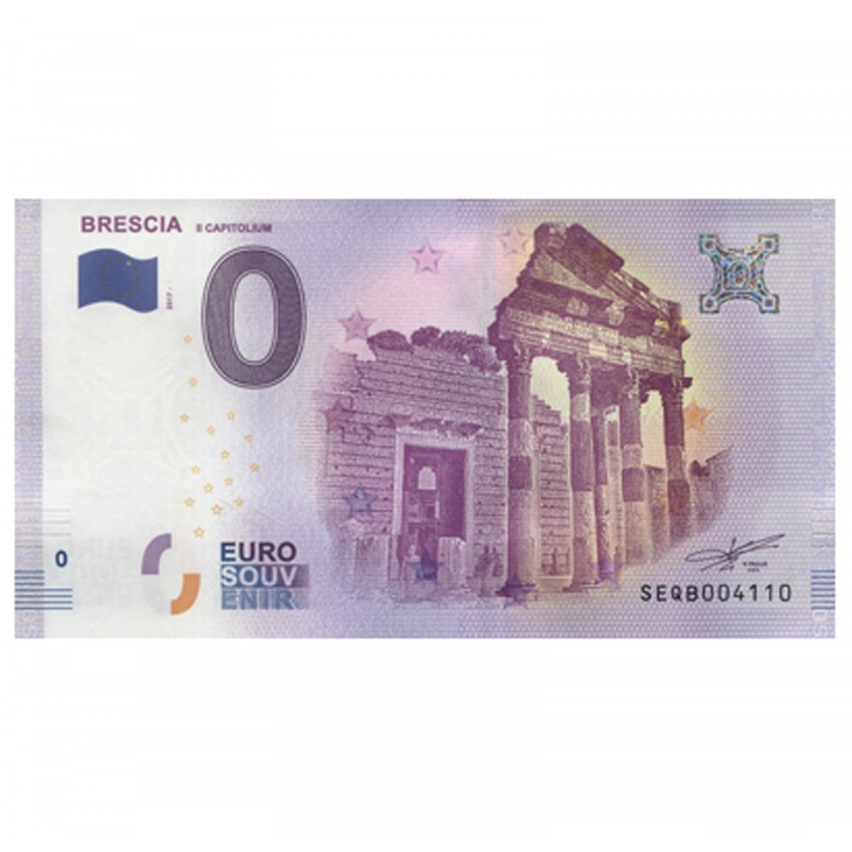 Billet Italie 0 Euro Souvenir 2022 - Place d'Espagne - Rome