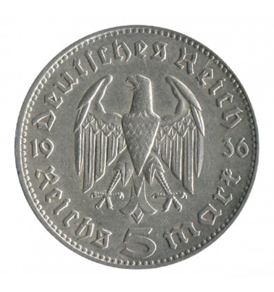 5 Reichsmark Hindenbourg Allemagne Argent