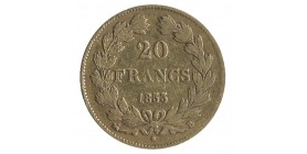 20 Francs Louis-Philippe Ier Tête laurée