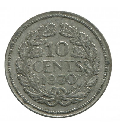 10 Cents Wilhemine - Pays-Bas Argent