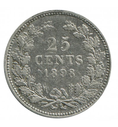 25 Cents Wilhelmine - Pays-Bas Argent