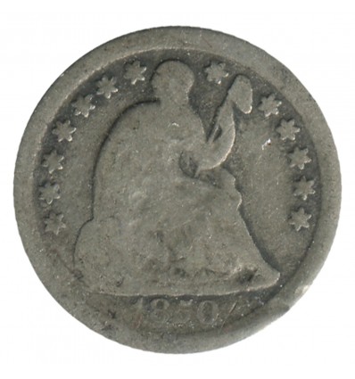 1/2 Dime Liberté Assise Etats - Unis Argent