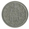 25 Cents Wilhemine Petit Buste Pays - Bas Argent