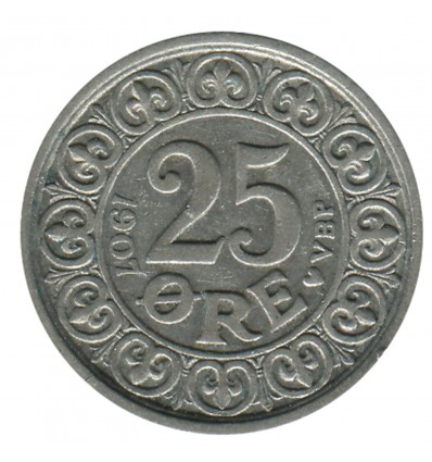 25 Ore Frederic VIII - Danemark Argent