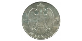 50 Dinars Peter II - Yougoslavie Argent