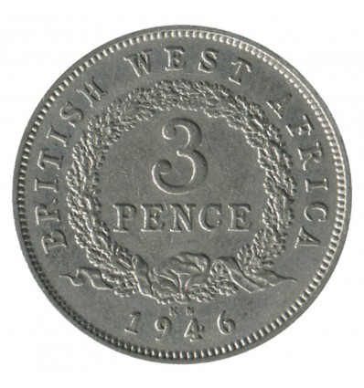 3 Pence Georges VI - Afrique de l'Ouest  Britannique