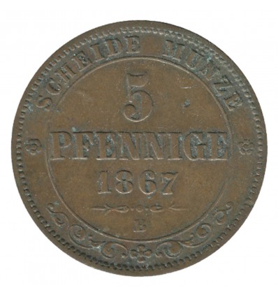 5 Pfennig - Allemagne Saxe