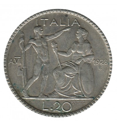 20 Lires Victor Emmanuel III - Italie Argent