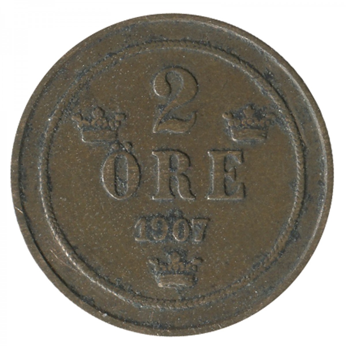2 Ore Suède Monnaies Etrangères