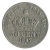 50 Centimes Napoleon III Tête Laurée Second Empire