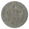 50 Centimes Napoleon III Tête Laurée Second Empire