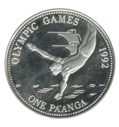 Pièce en argent 925‰ - Jeux Olympiques d'été de Barcelone 1992 - Le plongeur