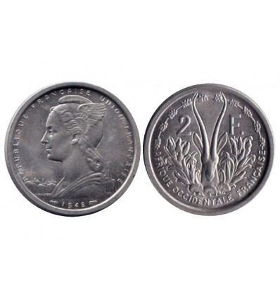 2 Francs Afrique Occidentale Française - Union Française