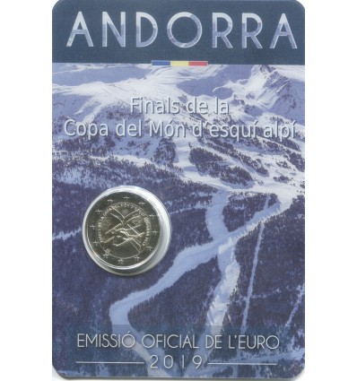 2 Euros Commémoratives Andorre 2019 - Ski Alpin
