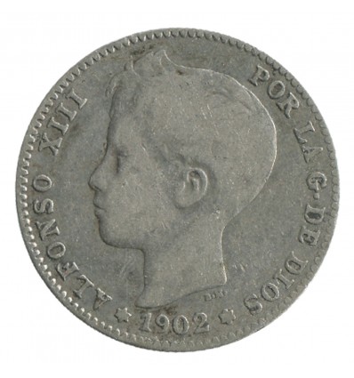 1 Peseta Alphonse XIII - Espagne Argent