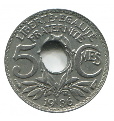 5 Centimes Lindauer "Trou Décentré"