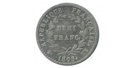 1/2 Franc Napoléon Ier Tête Laurée Revers République