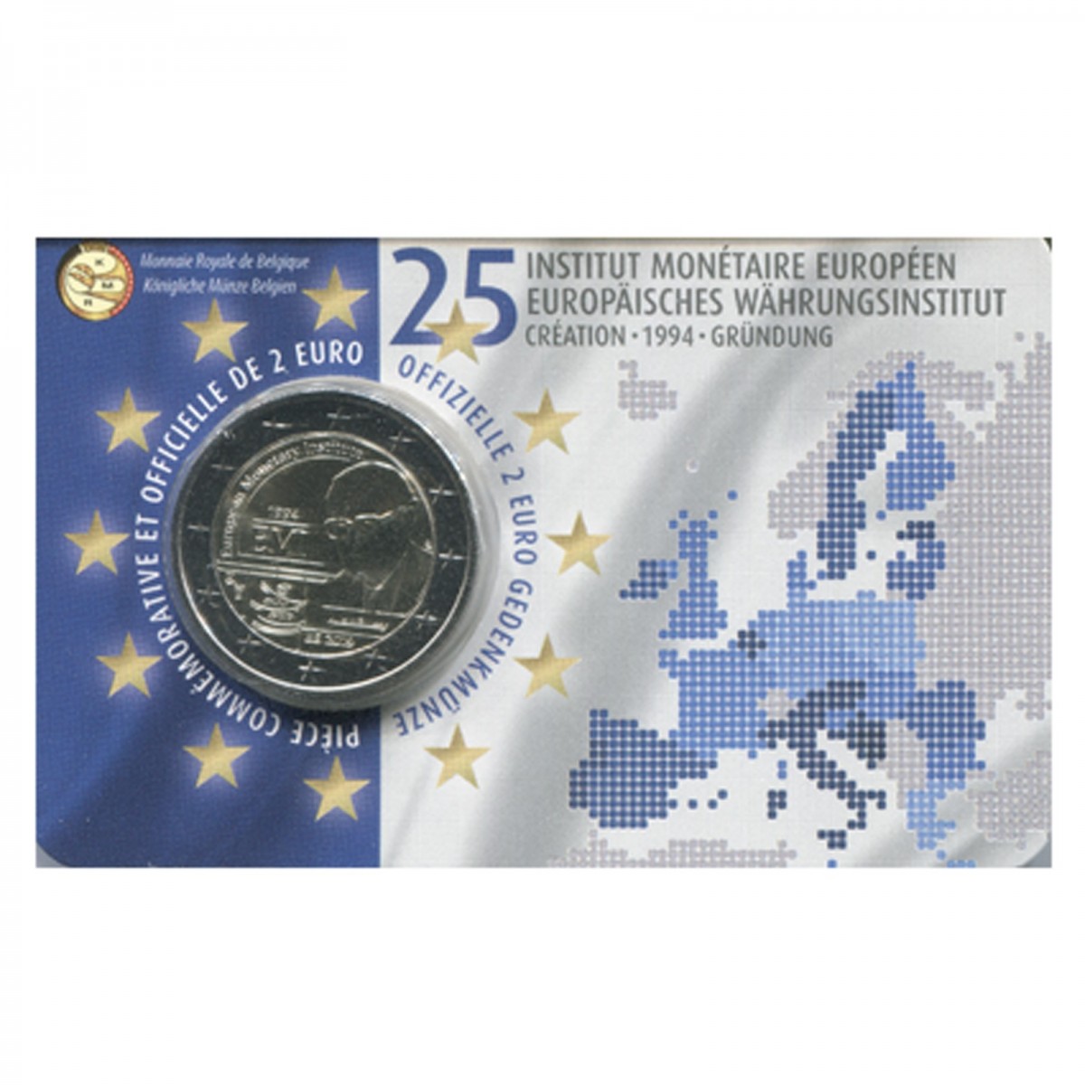 2 Euro Commémorative Belgique 2019 Les 25 Ans De Linstitut Monétaire