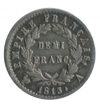 1/2 Franc Napoléon Ier Tête Laurée Revers Empire