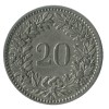 Revers : 20 dans une couronne composée de deux tiges de rosiers alpins.