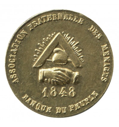 1/2 Franc Associations Fraternelles des Ménages Laiton