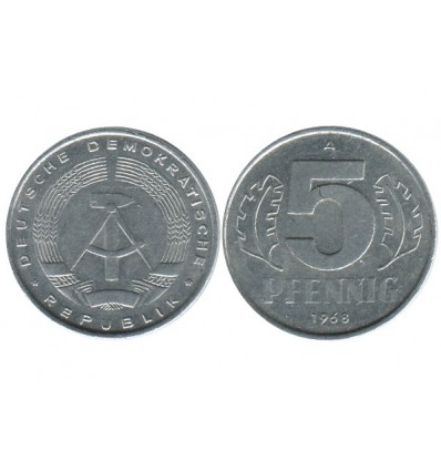 5 Pfennig Allemagne - Allemagne Democratique