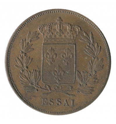 5 Centimes Louis XVIII Essai Cuivre Rouge