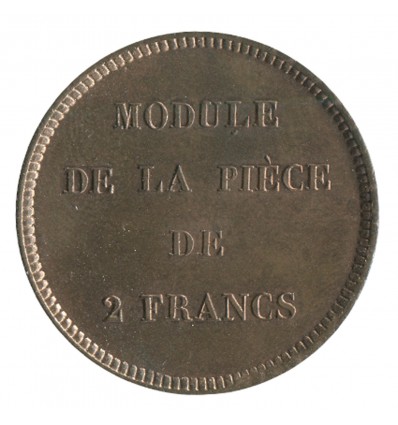 Module de 2 Francs Louis-Philippe Ier Epreuve des Presses Thonnelier