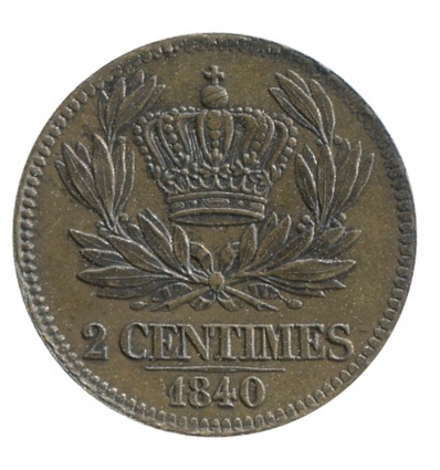 2 Centimes Louis-Philippe Ier à la Couronne Essai