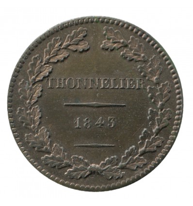 Module de 1 Décime Louis-Philippe Ier Presse Monétaire Française Thonnelier