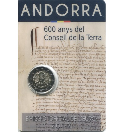 2 Euros Commémoratives Andorre 2019 Conseil de la Terre